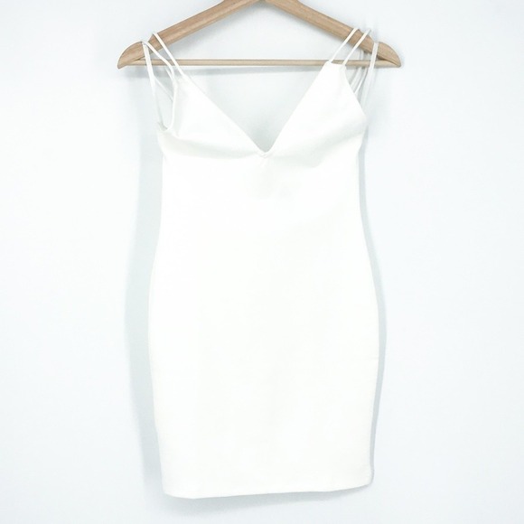 by‎ the way Womens Aria Bodycon Dress XS White Bridal Mini NWT Strappy - Picture 2 of 8